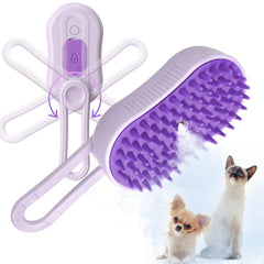 GKZ Cat Steam Brush en démonstration sur un chat, nettoyage vapeur pour pelage brillant