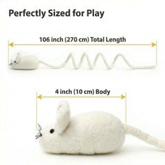 Souris en feutre Glaciart One avec cataire naturelle, jeu interactif.