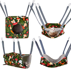 Hamac Glittme pour furet: installation facile et repos confortable.