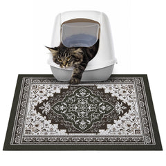 Glittme tapis-litiere-chat-24x15 anti-glisse pour stabilité autour de la caisse