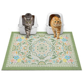 Glittme tapis litière chat anti-glisse pour sécurité et propreté du sol.