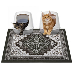 Glittme Tapis Litière Chat: anti-dérapant pour stabilité du bac et propreté.
