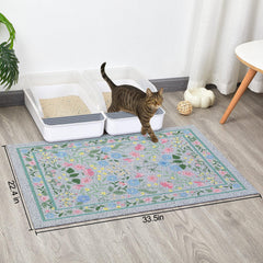 Glittme tapis litière anti-glisse pour bac à litière