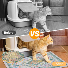 Glittme tapis-litiere-impermeable-base étanche empêche les fuites et taches sur le sol.