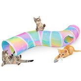 Tunnel Glittme en forme de S pour chats, espace de jeu agréable