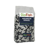 GloFish galets noir fluorescents blancs, accent pour un bac lumineux sous LED bleu.