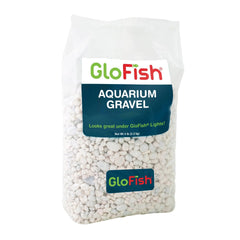 GloFish gravier blanc 5 livres, base colorée pour aquarium.