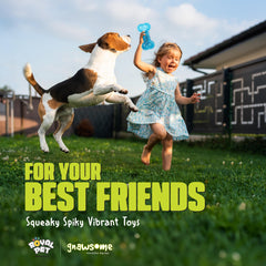 Gnawsome – Texture épineuse qui masse les gencives pendant le jeu.