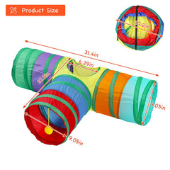Design arcs-en-ciel du tunnel lapin GNB PET attire l’attention et stimule la curiosité.