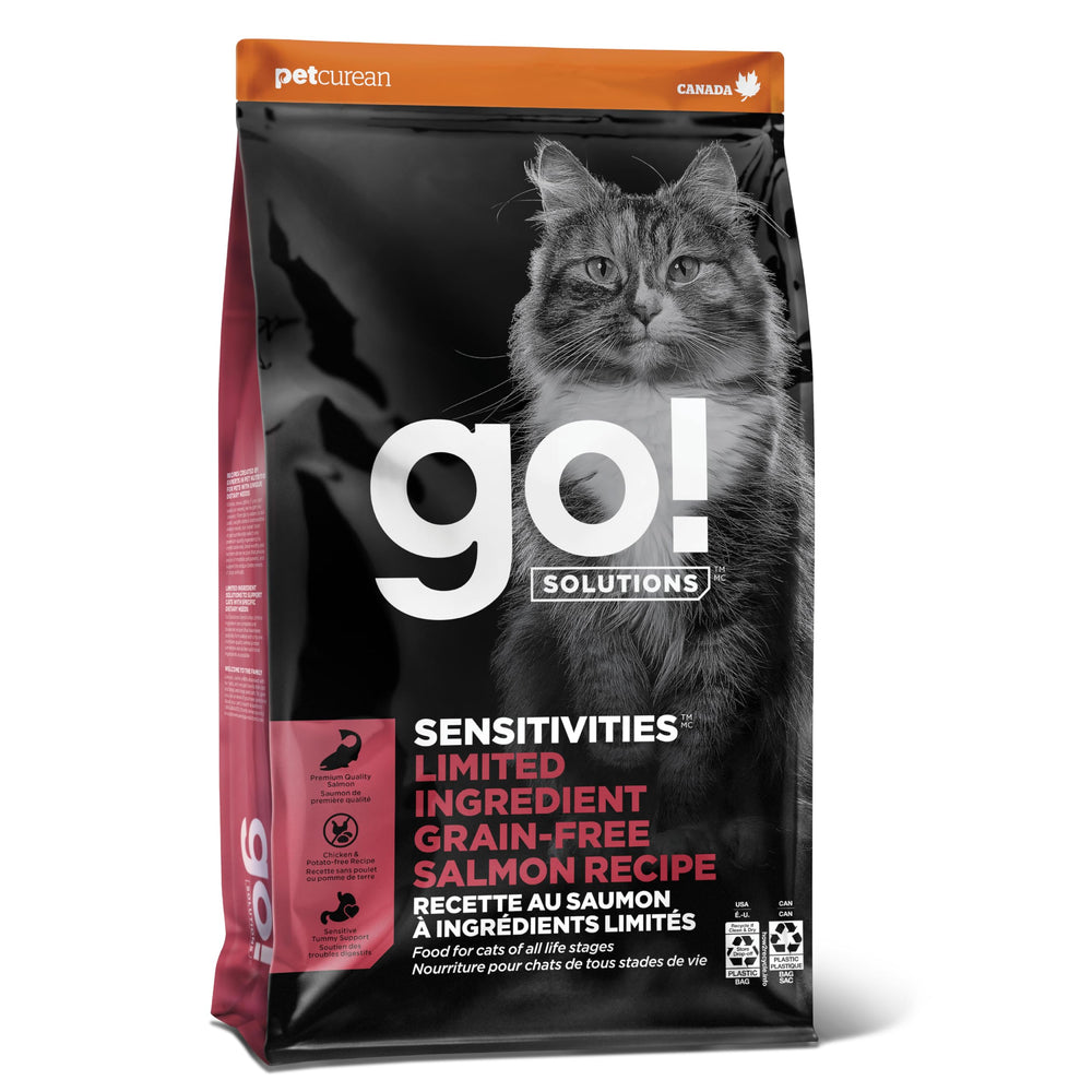 Go! Solutions Sensitivities saumon-ingredient-unique: croquettes avec saumon comme premier ingrédient pour les papilles.