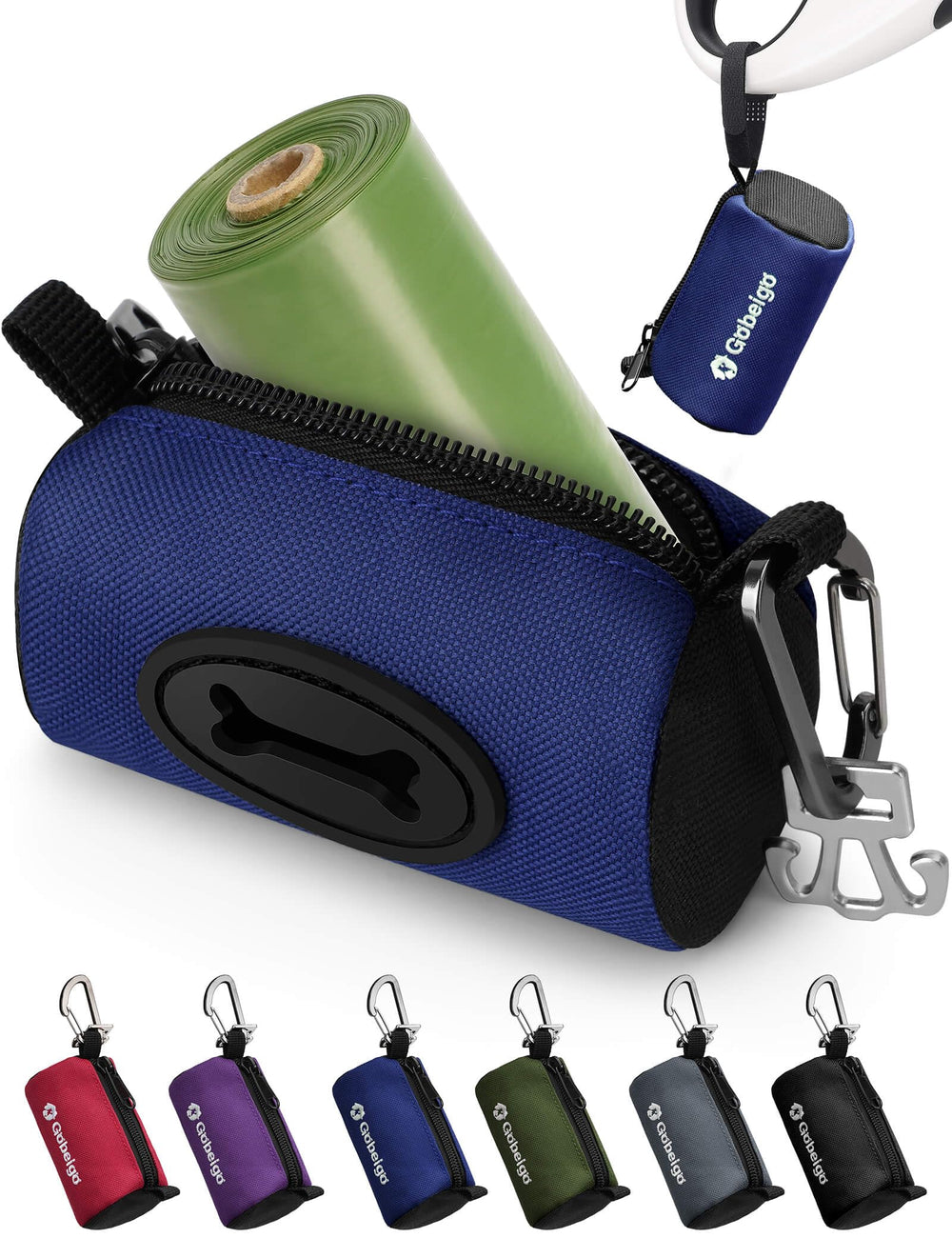 Gobeigo porte-sacs crottes avec grande ouverture facilitant le tirage.