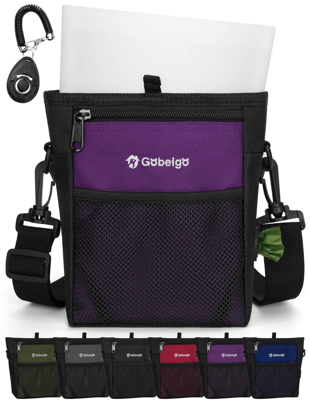 Sac Gobeigo pour friandises chien avec fermeture magnétique et design 2 en 1