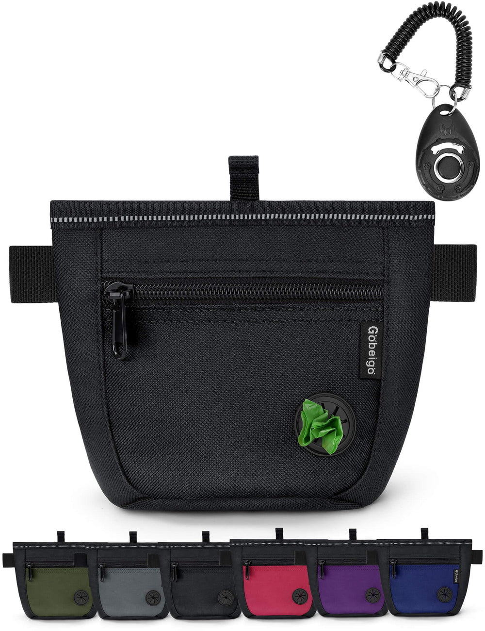 Gobeigo sac friandises chien avec fermeture magnetique evite les deversements