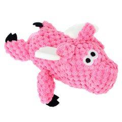 godog Checkers Mini cochon volant rose, peluche ludique pour jeux actifs.