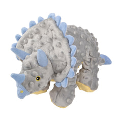 goDog Dinos Frills, jouet peluche sifflet intégré, texture bulle pour jeu interactif.