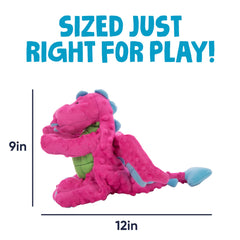 GoDog Dragons Coutures Renforcées Rose : coutures solides qui résistent au mordillement.