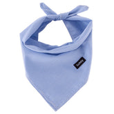 Bandana Gofshy bleu rayures ajustable pour chien, parfait pour les sorties.