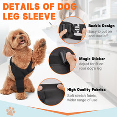 GoGoPaw protège-coude chien avec fermeture réglable pour un ajustement sûr.