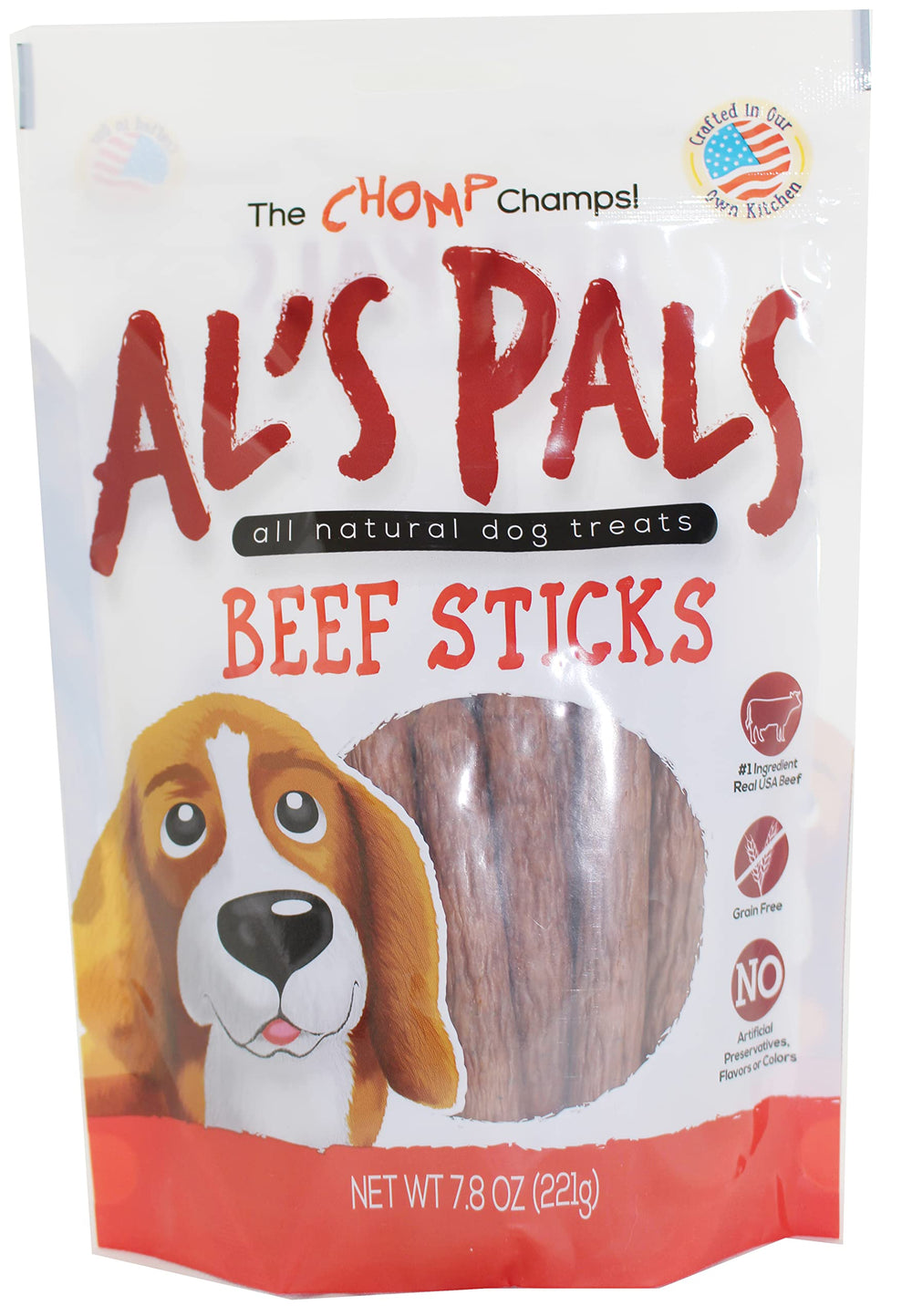 Friandises batonnets boeuf AL's Pals, naturelle et riche en protéines pour chiens.