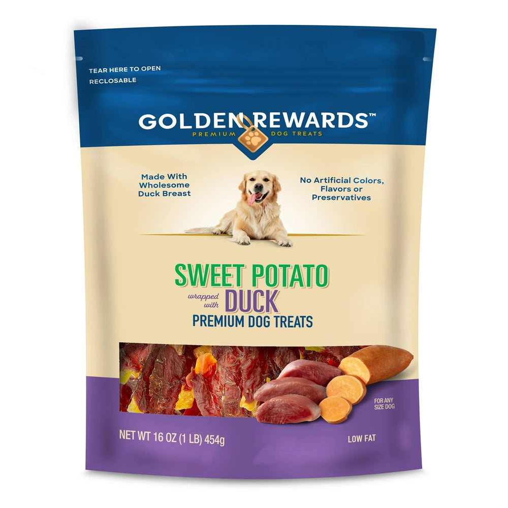 Golden Rewards: canard enrobe patate douce, texture satisfaisante pour croquer