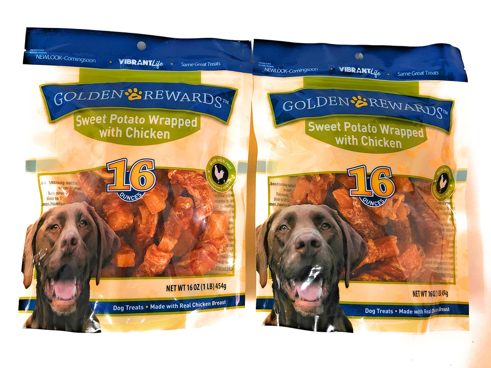 Golden Rewards poulet et patate douce, sac refermable, friandise pratique pour l'entraînement