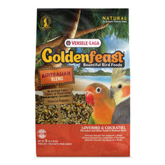 Goldenfeast VL Australian Blend sac de 3 lb, nourriture adaptée pour petits et moyens oiseaux.