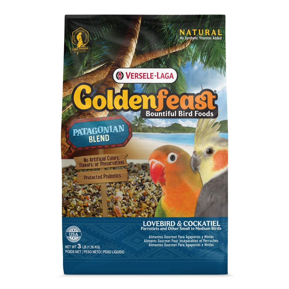 Goldenfeast VL Mélange Patagonien – sac 3 lb, mélange varié stimulant l’exploration chez les oiseaux