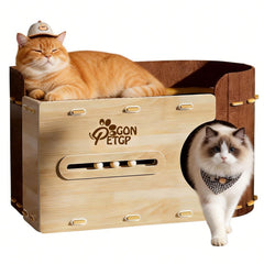 GONPETGP grand lit chat intérieur – espace lounge spacieux pour chats détendus.