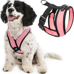 Gooby Comfort X harnais rose petit pour chiens petits, confort en promenade.