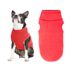 Gooby gilet chien en microfibre extensible pour chaleur et confort tout au long de la journée.