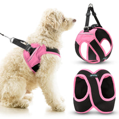 Harnais Gooby anti-évasion en Flamingo Pink, sécurité améliorée lors des balades.