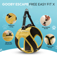 Gooby harnais X-frame sans étrasion pour petit chien, confort et sécurité.