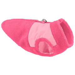 Gooby Zip Up Sherpa Vest rose vif vue dos, chaleur douce lors des sorties hivernales