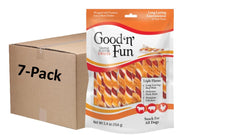Friandise GOOD 'N' FUN torsades rawhide saveur triple pour chien, texture croquante