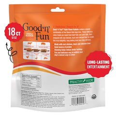 Good 'n' Fun Kabobs ingrédients réels mis en avant pour chiens exigeants.
