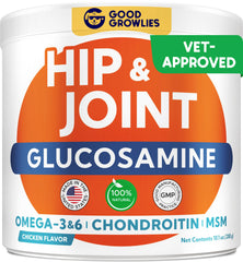 GOODGROWLIES glucosamine friandises emballage : démarrer le programme mobilité.