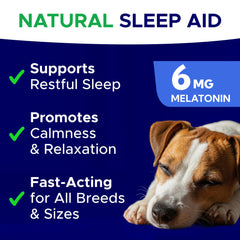 GOODGROWLIES Mélatonine – paquet de friandises pour chien offrant un apaisement nocturne.