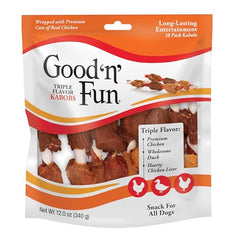 Good'N'Fun brochettes à trois saveurs enroulement poulet pour chien gourmand.