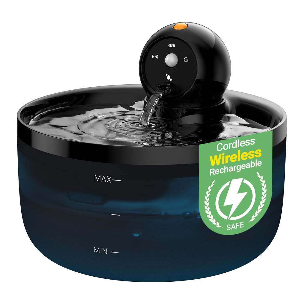 GOOIFUN fontaine-chat-sans-fil capteur mouvement: hydratation pratique sans fil pour chats