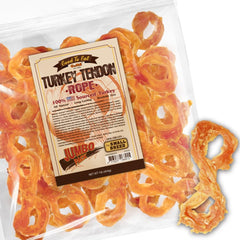 Gootoe tendon de dinde pour petit chien, emballage pratique 454 g.