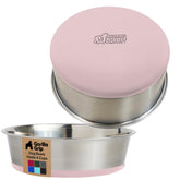 Gorilla Grip montre le bol d'alimentation en inox 304 rose avec une capacité de 4 tasses.