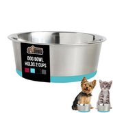 Bol Gorilla Grip pour chien, 2 tasses, repas faciles et propres grâce à l'antidérapant.