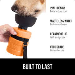 GORILLA GRIP: bol intégré pour chien, pratique pendant les promenades.