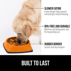 Gorilla Grip bol puzzle-repas chien-chat 1-tasse: stimule l'engagement et rend les repas ludiques
