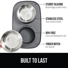 Bols en inox Gorilla Grip de 3 tasses, portion pratique et durable.