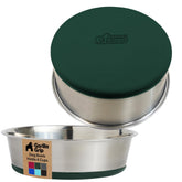Gorilla Grip bol vert en acier inoxydable 304, ensemble de 2 idéal pour chiens et chats.