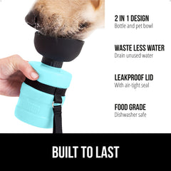 Gorilla Grip gamelle intégrée-portable, utile en voyage avec votre chien.