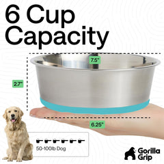 Bol Gorilla Grip compatible lave-vaisselle, entretien facile.