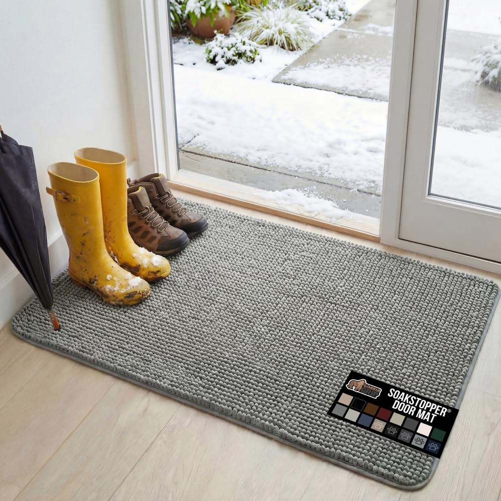 Gorilla Grip SoakSTOPPER: tapis d'entrée absorbant pour pieds propres et secs.