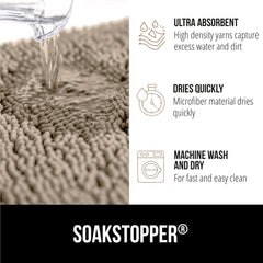 Gorilla Grip SoakSTOPPER: microfibre douce qui sèche rapidement sous les pieds.